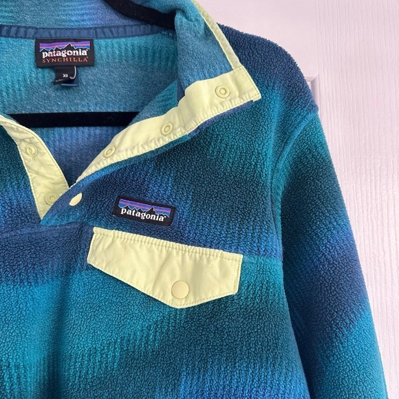 Patagonia Snap-T Fleece Womens Lightweight Synchilla Aurora Dark Borealis - Picture 3 of 6